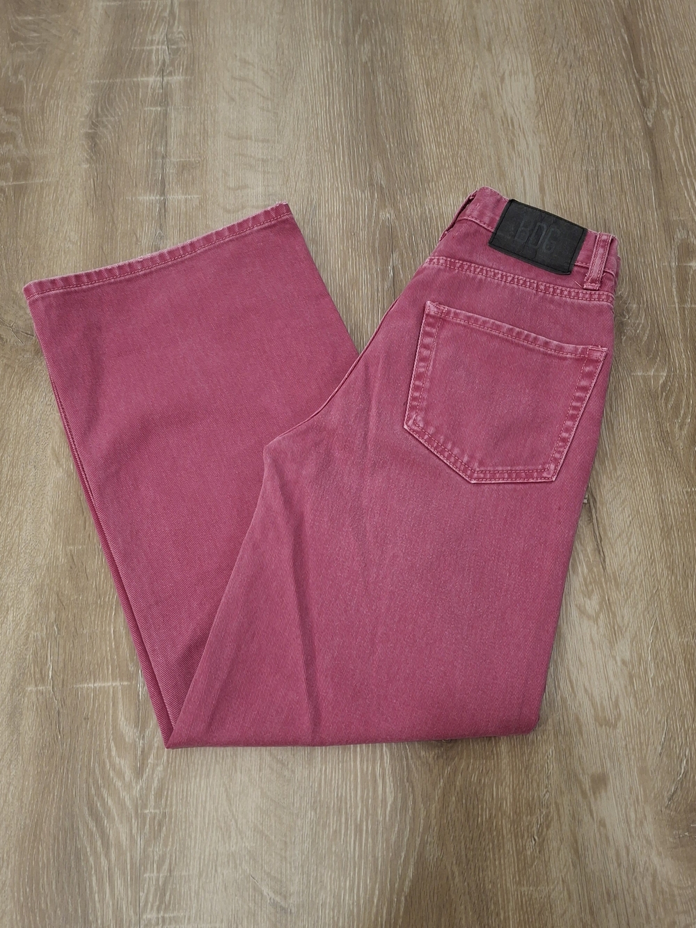 BDG Urban Outfitters High & Wide Jeans Women's 25 Pink Berry Acid Wash